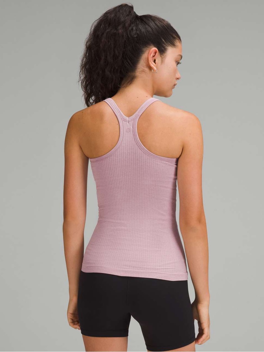 Lululemon Ebb to Street Tank Rose Blush Pink Ribbed Racerback Size 4